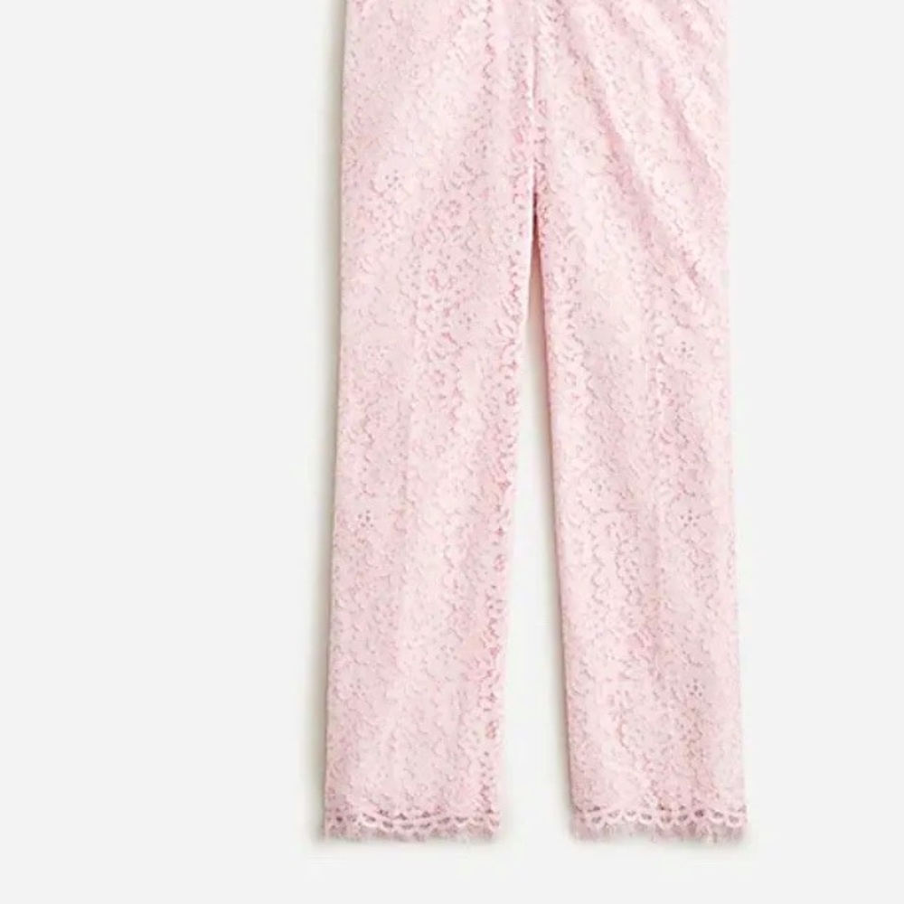 J crew Willa cropped flare pant in lace size 10